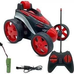 RC Car Tumbling Stunt Dump Truck 360 Degree Rotating Remote Control Toy (Green, Red, Blue, Yellow)-image-53