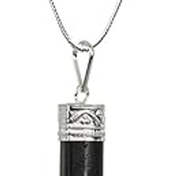 Natural Crystal Silver Cap Pencil Stone Pendant for Women and Men Stones Reiki Healing and Crystal Healing Jewellery Gift for Girlfriend and Boyfriend-image-53