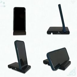 CRAFTSLANE Handcrafted Wooden Mobile Stand, Cell Phone Stand for Office Desk for Home for Table Portable Compact & Lightweight Hands-Free Viewing All Smartphones & iPhone (Charcoal Black Pack of 2)-14