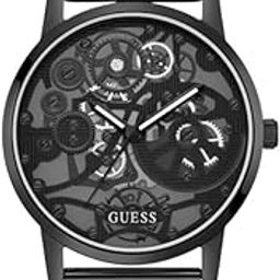 guess Gadget Analog Watch for Man with Black Round Dial & Black Mesh Bracelet Band Water Resistant Men's Wrist Watches - GW0538G3-picture-13