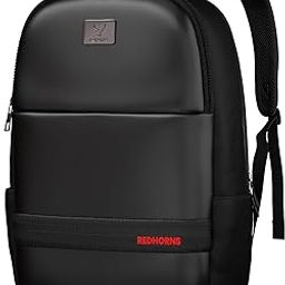 Faux Leather 15.6-Inch Laptop Backpack for Men and Women with Rain Cover, Anti-Theft Travel Water Resistant Laptop Bag for Office, College, School-14