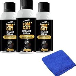Tom CAT Helmet Cleaner is a Cleaning & Sanitation Foam Spray Helmet | Helmet Interior & Exterior Cleaner | Helmet Shine Spray | Helmet Deodorizer | 120 ML Helmet Cleaner (Pack of 3)-26
