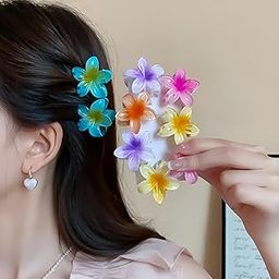 Floral Hair Claw Clips Set 6 pcs Mini Flower Designs, Elegant & Cute Non-Slip Grip for Women and Girls-image-39