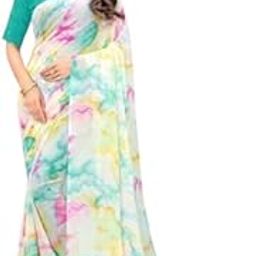 SHIRODHARI GOERGETTE SAREE WITH UNSTITCHED BLOUSE (R_WAVES)-image-13