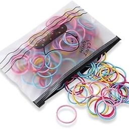 100pcs/pack Simple Rubber Bands- Thin Elastic Hair Ties Seamless 3mm Ponytail Soft & Elastic, No Damage Hair Rubberbands For Kids/Girls/Women-image-82