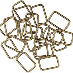 FABLOFT® 2x20 Pieces Metal Square Buckle Connector for DIY Bag Craft 25x16x2.8mm Bronze-image-66