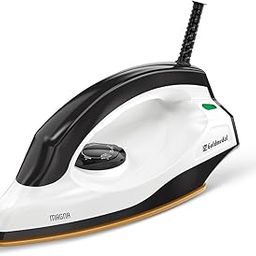 Goldmedal Magna 1000W Dry Iron| Non-stick Weilburger Premium Double Coated Soleplate| 5 Fabric Setting |1.8 Meter Cord| 360° Swivel Cord| Thermal Fuse Safety| 2.5 Years Warranty| Light Weight (Black)-image-67
