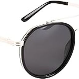 UV Protected & Polarized Black Round Sunglasses for Men & Women-image-57