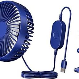 Usb Car Fan Compact Rotatable Air Circulation Fan For Vehicle Van Truck Blue | Home & Garden | Home Improvement | Heating, Cooling & Air | Portable Fans-image-74