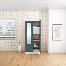 GODREJ INTERIO Almirah Slimline 2-Door Steel Almirah, Cupboard for Clothes (Textured Sea Pine), 1-Year Warranty, 4 Shelves, 1 Drawer, 1 Locker and Mirror-picture-28