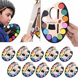 SILLYME 6pcs Return Gifts birthday party for kids - Water Color Palette with Paint Brush - return gift for kids birthday age 6-10-image-50
