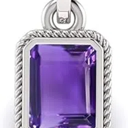 anuj sales 11.00 Carat Special Quality Natural Katela Amethyst Silver Plated Pendant/Locket Gemstone by Lab Certified(Top AAA+) Quality for Man or Women-picture-44