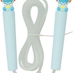 DTR Creation Cartoon Skipping Rope for Kids | Soft Silicone Animal Handle Skipping Jump Rope for Boys & Girls | Cute Cat Design | Adjustable & Tangle-Free (Blue Color)-image-48