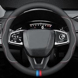 LEVGRY Line Rider Microfiber Leather Sporty Steering Wheel Cover Universal Fits for 95% Truck,SUV,Cars,14.5-15inch Anti-Slip Safety Comfortable Desgin-image-54