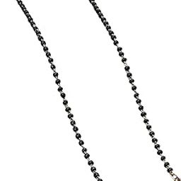 Trendy Short Mangalsutra Necklace – Gold Plated 18 Inch Chain with CZ Studded Designer Pendant-image-44