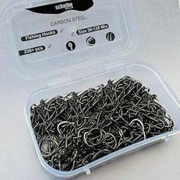 Scheibe Fishing Hook Set, Carbon Steel, Sizes 3#-12#, Pack of 220+ in Storage Box-picture-10