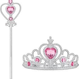 PartyToko Princess Tiara for Girls/Tiara theme Princess/Birthday theme Party Supplies/ice Queen Colors pet Hair Clips Crown Princess Shiny Side clamp -3pc-image-76