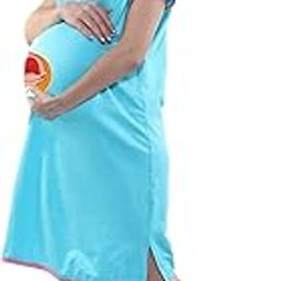 Sillyboom Amma Benne Graphic Print Maternity Tunic Top for Pregnant Women, T-Shirt Women's Night Dress for Pre and Post-Pregnancy-image-5