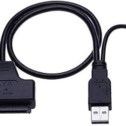 Dual USB 2.0 to Sata Converter Adapter Cord Cable Compatible with Seagate, Fujitsu, WD Digital, Samsung, Vertex, Toshiba, Kingston, Imation, HGST, Lenovo, HP, Cisco, Hitachi, Adata, Dell, Hard Drive-picture-0