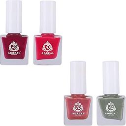 ADREAL Nail Paint Set – 4 Pcs Quick Dry & Glossy Nail Polish | Long-Lasting & Highly Pigmented – Gift Pack for Women (8ml Each) (PURPLE,PINK,PEACH& GREY)-image-33