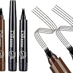 2 Pack Dark Brown & Black Eyebrow Pencil Eyebrow Pen - Waterproof Microblading Eyebrow Pen, Smudge Proof, Long Lasting, Easily Create Natural Eyebrow Makeup, Lift & Snatch One Swipe perfect finish-image-27