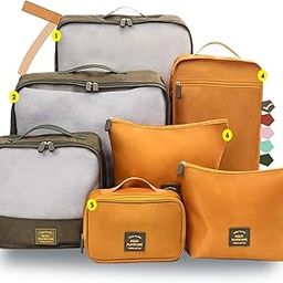 7 Pcs Travel Oraganizer Packing cubes kit, Sapace Saver Multi use Bag for Men and Women, Clothes packing cubes for travel, Cupboard Oraganizer cubes (YELLOW)-image-80