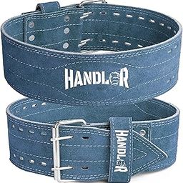 HANDLER 10mm Premium Leather Lever Gym Belt – Heavy Duty Weightlifting Belt for Squats, Deadlifts, Powerlifting | Adjustable Back Support | Gym Training Belt for Men & Women (Olive Green, Large)-image-29