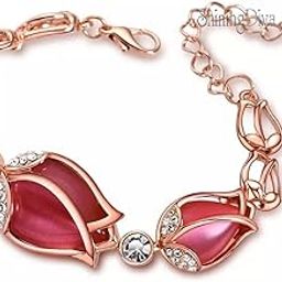 Latest Stylish Rose Gold Austrian Crystal Bracelet for Women and Girls (11943b), free-image-64