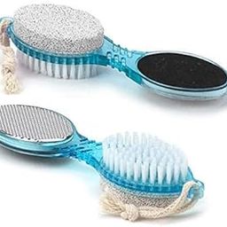 Sunshine Enterprise 4 In 1 Foot Pedicure Brush, Pumice Stone, Scrubber & File For Soft Care, Remove Dry, Crack Hard Skin, Pedicure Brush Foot Cleaner, Callus Remover, For Feet, Toes-12