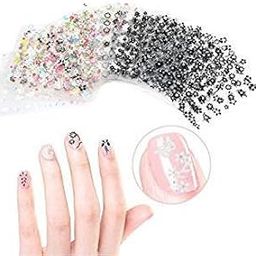 FOK Set Of 30 Pc 3D Design Self Adhesive Tip Nail Art Stickers Decals Stamping DIY Nail Decoration Tool Accessory- Random Designs & Color-4