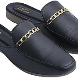 Elegant Chain-Embellished Slip-On Mules for Women Comfortable Lightweight and Cushion Footbed for Casual Office & Party.-image-16