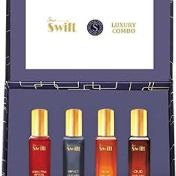 Simco Swift Ultimate Luxury Men's Perfume Gift Set - 4 x 20ml Eau De Parfum Collection Featuring MUSK, OUD, SEDUCTIVE APPEAL, and IMPACT | Exquisite Long-Lasting Fragrances for Every Occasion, Perfect for Gifting or Personal Indulgence-image-2