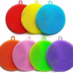 Silicone Dish Scrubber, Kitchen Sponges, Silicone Sponge ,Dish Brush, Silicone Sponge Dish Sponges, Kitchen Sponge Double Sided Cleaning Sponges Gadgets Tools Brush Accessories(7PCS,Multicolor)-image-28