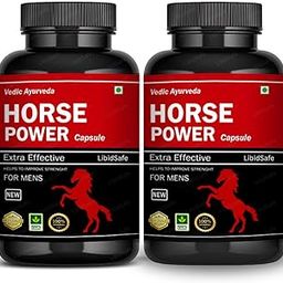 Horse Power Pack Of 2 Pure Energy Revitalize Capsules - may support Stamina & Vitality for Men's Health. Double the Power, Double the Response!-image-40