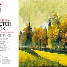 Anupam Pro Sketcher Drawing Book with Butter Paper Pages A3 Size Spiral-Bound Sketchpad 140 GSM for Artists, Kids & Professionals (32 Sheets, 64 Pages)-1