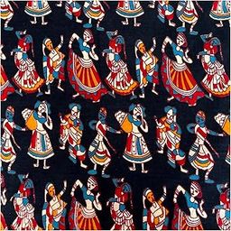 Pure Cotton Unstitched Printed Fabric Material for Women Blouse/Plazzo,kurti/Lehenga/Saree/Piece Material for Womens-picture-16