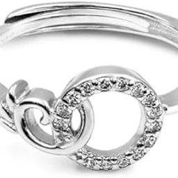 925 Sterling Pure Silver Linked Classic Sterling Ring, Adjustable | American Diamond Cut | Beautiful Gifts For Women & Girls | With Certificate of Authenticity-picture-31