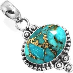 925 Sterling Silver Handmade Pendant for Women 10x14 Oval Gemstone Fashion Jewelry for Gift (99554_P)-picture-47
