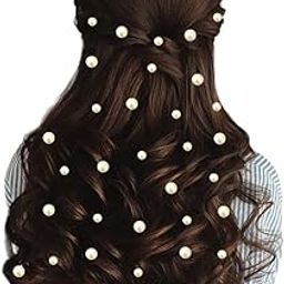 Round Pearl Hair Stickers: Combo of 18 (6mm) & 16 (8mm) pearl, Easy Stick-On, No Pins Needed, Pack of 34_2860_Silver-image-16