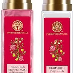 Forest Essentials Travel Size Ultra-Rich Body Milk Iced Pomegranate & Kerala Lime & Forest Essentials Travel Size Silkening Shower Wash Iced Pomegranate & Kerala Lime Combo-10