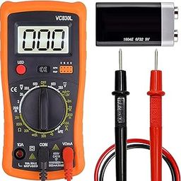 Techtest Digital Multimeter Kit with Probes Vc830l Pocket Multimeters Handheld Multi Meter Maltimimiter Voltage Tester Voltmeter Ammeter Ohmmeter AC/DC Ohm Volt Amp-picture-14