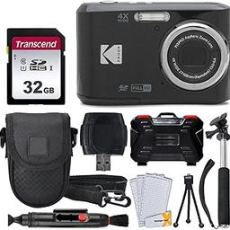 Kodak PIXPRO FZ45 Digital Camera, 32GB Memory Card, Point and Shoot Camera Case, Extendable Monopod, Lens Cleaning Pen, LCD Screen Protectors, Table Top Tripod – Ultimate Bundle (Black)-3