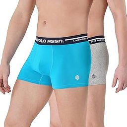 Men Logo Waistband Cotton Stretch IYAI Trunks - Pack of 2-image-53