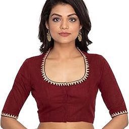 Women's Cotton Embroidered Half Sleeve Blouse-image-56
