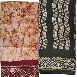 MEN'S Pure Cotton wax Batik Handloom Lungis for Men Pack of 2 (2 25 mtr L50)-image-10