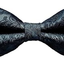 France Mens Paisley Bow Neck Tie Pocket Square Microfiber Fabric free size-image-30