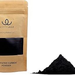 Whiteleaf Coconut Shell Activated Charcoal tooth powder | Instant Teeth Whitening Powder | Stain-less teeth | Keeps your Mouth Germs-free | Black powder-1