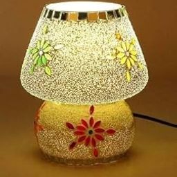 Mahganya Mosaic Style Dome Shaped Glass Table Lamp Multicolour for Living Room,Bed Room,Desk, Pack of 1 (Design2)-14