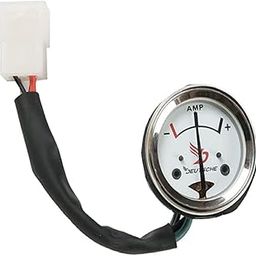 Deutsche Ampmeter Compatible With 11Amp. Royal Enfield Classic 350 (White Dial With LED & Mounting Rubber) (4 Pin White Coupler)-32