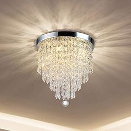 LIGHT WAVE Chandelier Crystal Ceiling Lights Glass Pendants for Living Room, Bedroom, Hotel, Bar, Resort, Café, Office, Shop Decoration M : 06-image-35